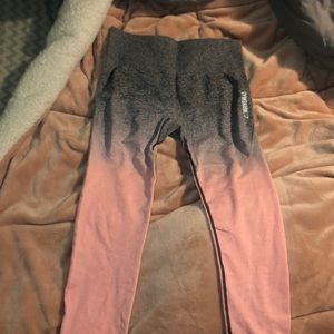 GymShark ombré grey and pink leggings
